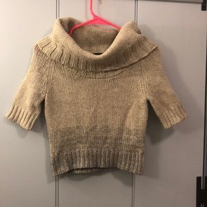 Theory cropped cowl neck sweater
